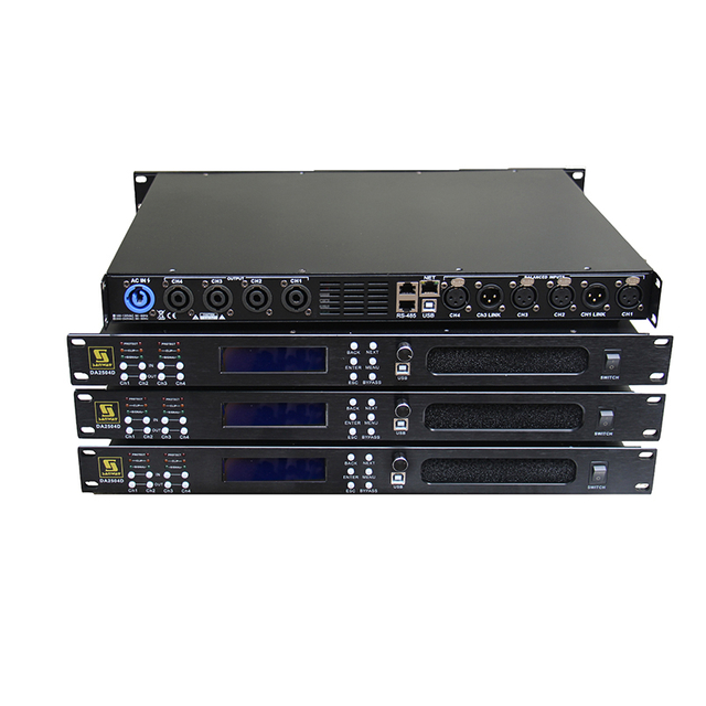 DA2504D 1U 4 Channel Class D Digital DSP Power Amplifier for Home Theater